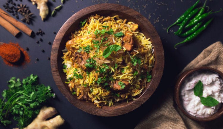 Tanjore Samba Rice Mutton Biryani